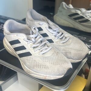 adidas White and Black Athletic Running Shoes